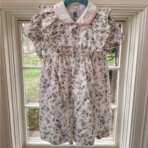 Floral White Kids Dress